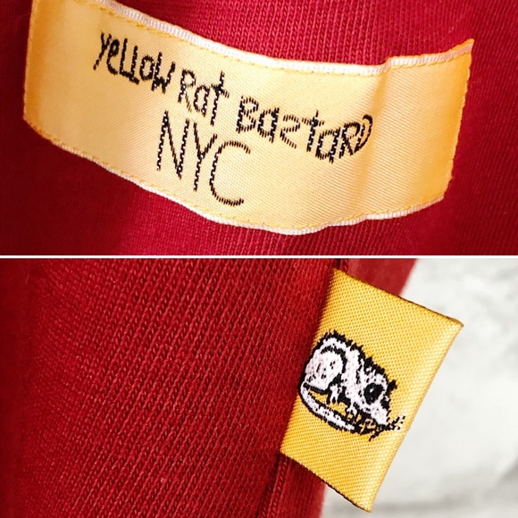 VINTAGE YELLOW RAT BASTARD NYC Men’s Rusty Red Rat Graphic Glow in the Dark Tee - Picture 11 of 16